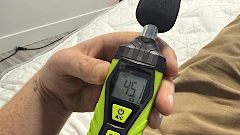 Decibal reading of the Helix Adjustable Base