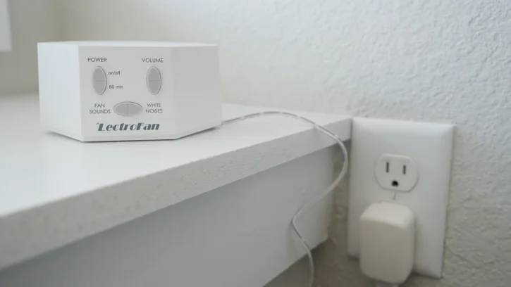 'LectroFan Classic White Noise Machine can be charged via USB or AC Adapter 'LectroFan Classic White Noise Machine can be charged via USB or AC Adapter