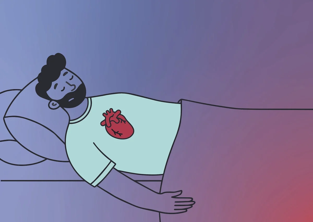 What are the Odds of Dying in Your Sleep? man with heart issues sleeping