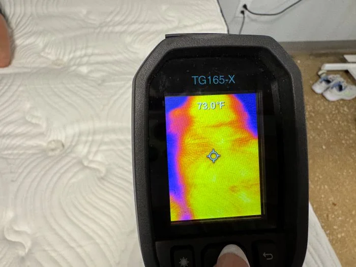 Big Fig Classic mattress temperature reading after