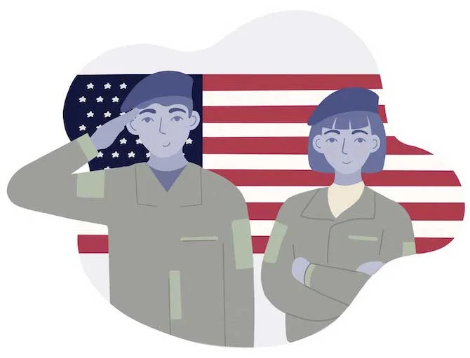 What Veterans Should Know About Sleep Veterans with American Flag behind them