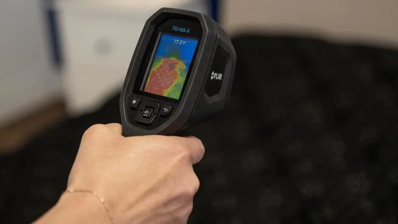 Thermal imaging of the Beautyrest Black Mattress after being rested on