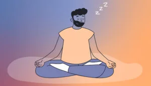 What to Do if You Can’t Sleep Man sitting on floor meditating