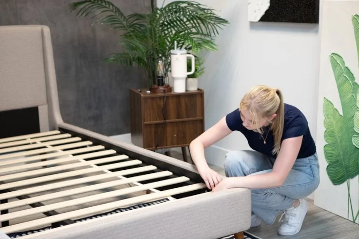 Silk & Snow Bed Frame with Storage