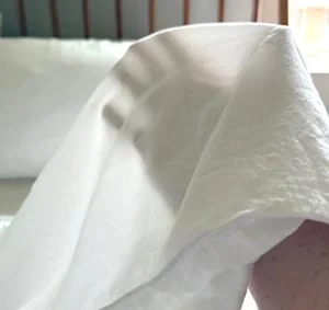 A close look at a Peacock Alley Soprano Sateen Sheet