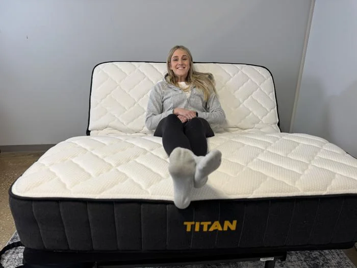 Titan Plus Mattress on a platform bed 1