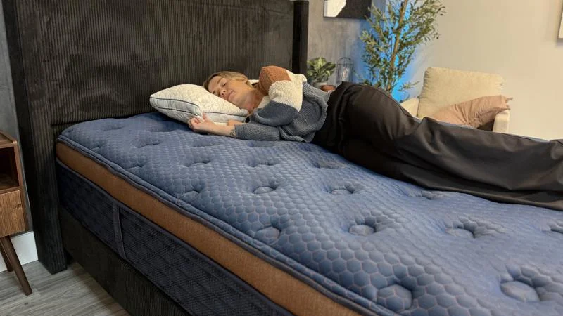 Side sleeping on the Brooklyn Bedding Aurora Luxe Mattress